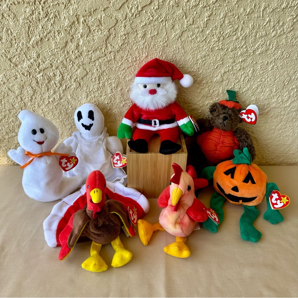 Ty Holiday Plush Toy Collection - Red, White, Brown, Green